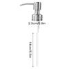 Leeseph Soap Dispenser Pump Head, 304 Stainless Steel Brushed Finish Pump Head 2.5cm Neck Size, Replacement for Kitchen Bathroom