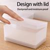 White & Transparent Desktop Storage Box Pos Collection Box Jewelry Container Id Card Organizer