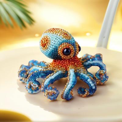 Kit Creativ de Broderie cu Mărgele Kit Multi-Scop cu Mărgele Oceanice Kit DIY Rezistent la Uzură Costum de Broderie cu Mărgele cu Tematică Oceanică pentru Începători