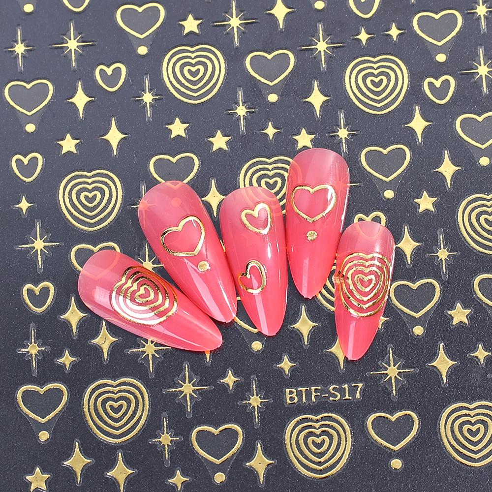 1 buc autocolant French Love Circle Nail Art