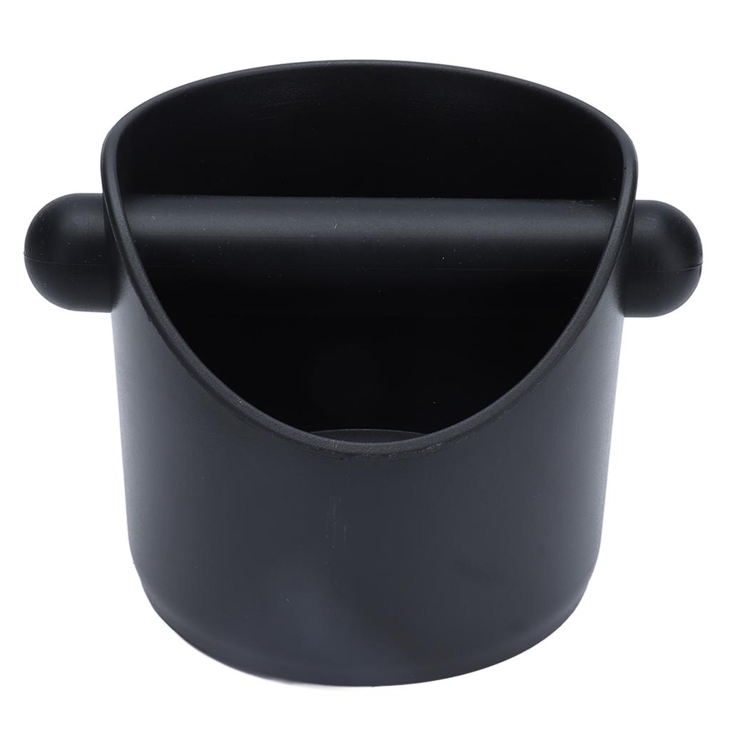 Oblique Black Coffee Knock Box Grounds Box Knock Bin for Coffee Shops Bars Family Kitchens