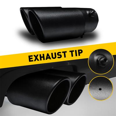 Car Universal One To Two Grilled Blue Tail Throat Double Pipe Tail Pipe Stainless Steel Exhaust Pipe Modification Supplies