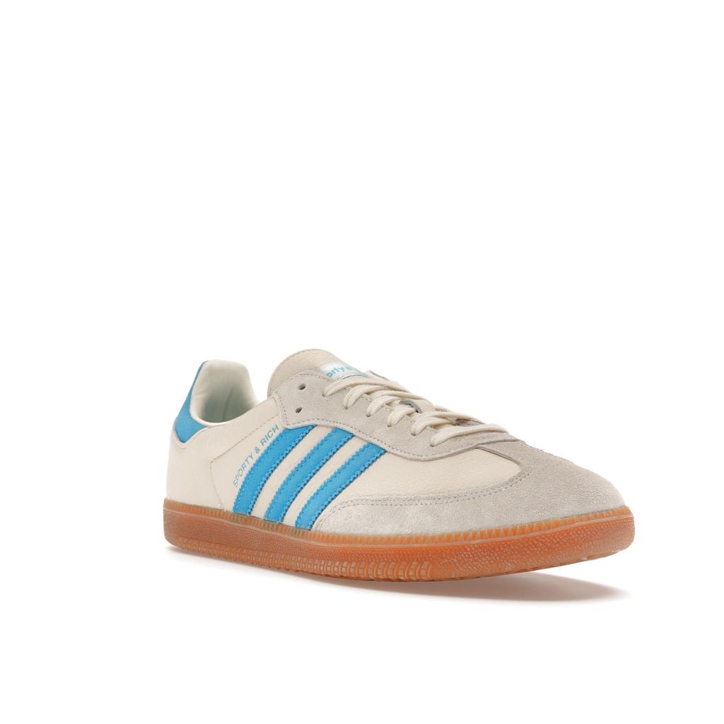 Sporty & Rich X Adidas Samba OG Cream Blue Unisex Sneakers Cream-White Blue-Rush Gum IE7096