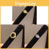 Geometric Zircon Flower Oval Fashion Open Ring For Women