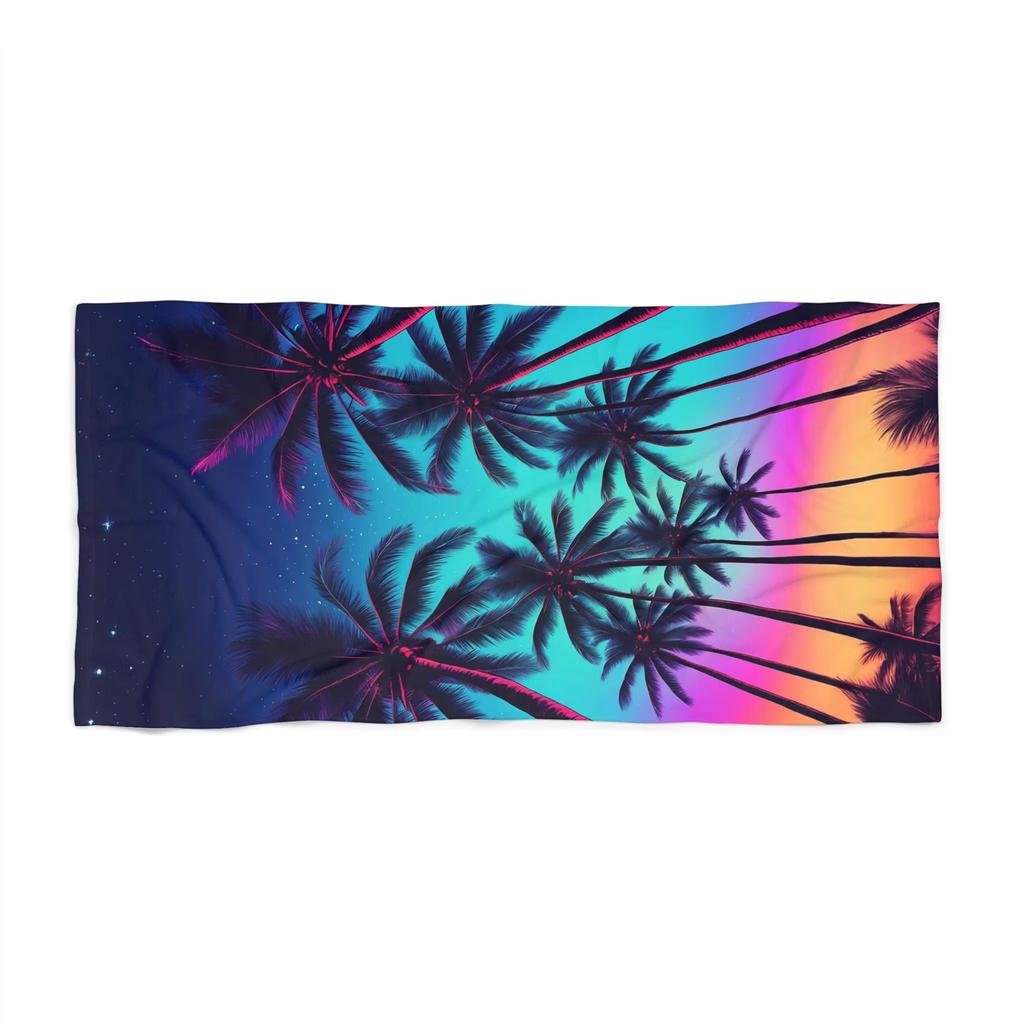 Microfiber Travel Beach Towel Tropical Palm Tree Printed Towels Oversized Absorbent Quick Dry Sand Free for Beach Camping Photo
