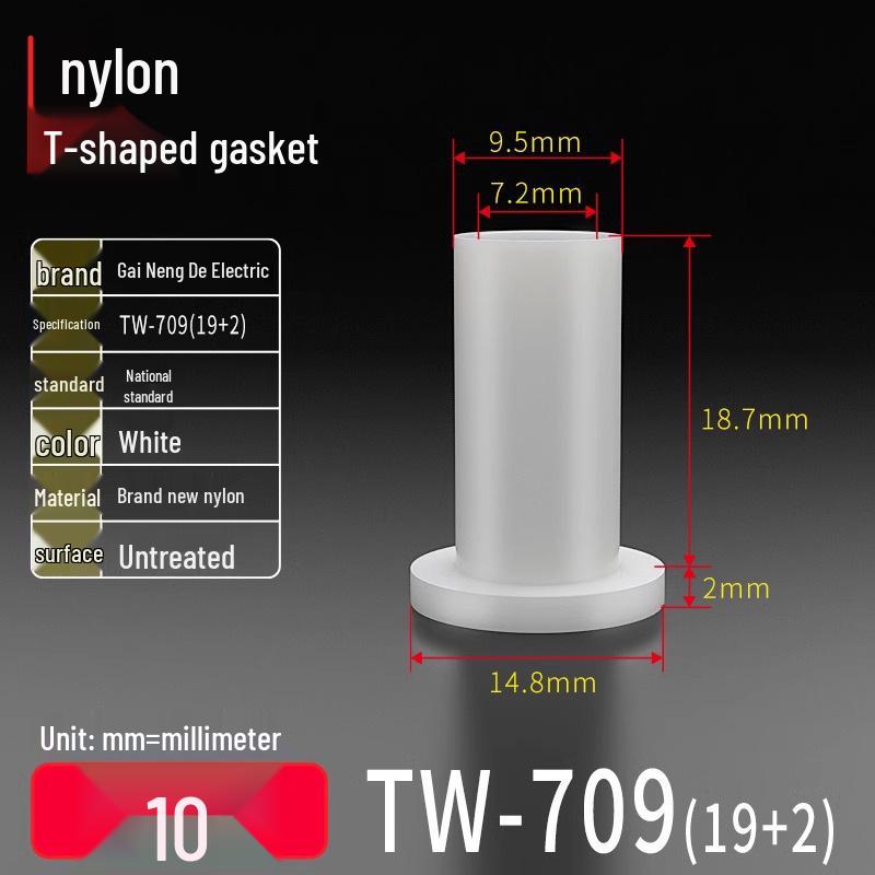 T-förmiger Nylon-Kunststoff-Dichtungsring und Schraubwellenhülse (Für dich: M2-M35)