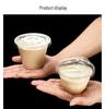Transparent Mini Milk Tea Disposable Cup with Lid - Small Size for Cold Drinks