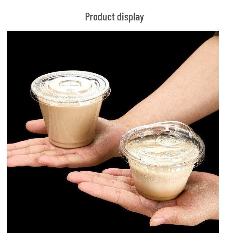 Transparent Mini Milk Tea Disposable Cup with Lid - Small Size for Cold Drinks