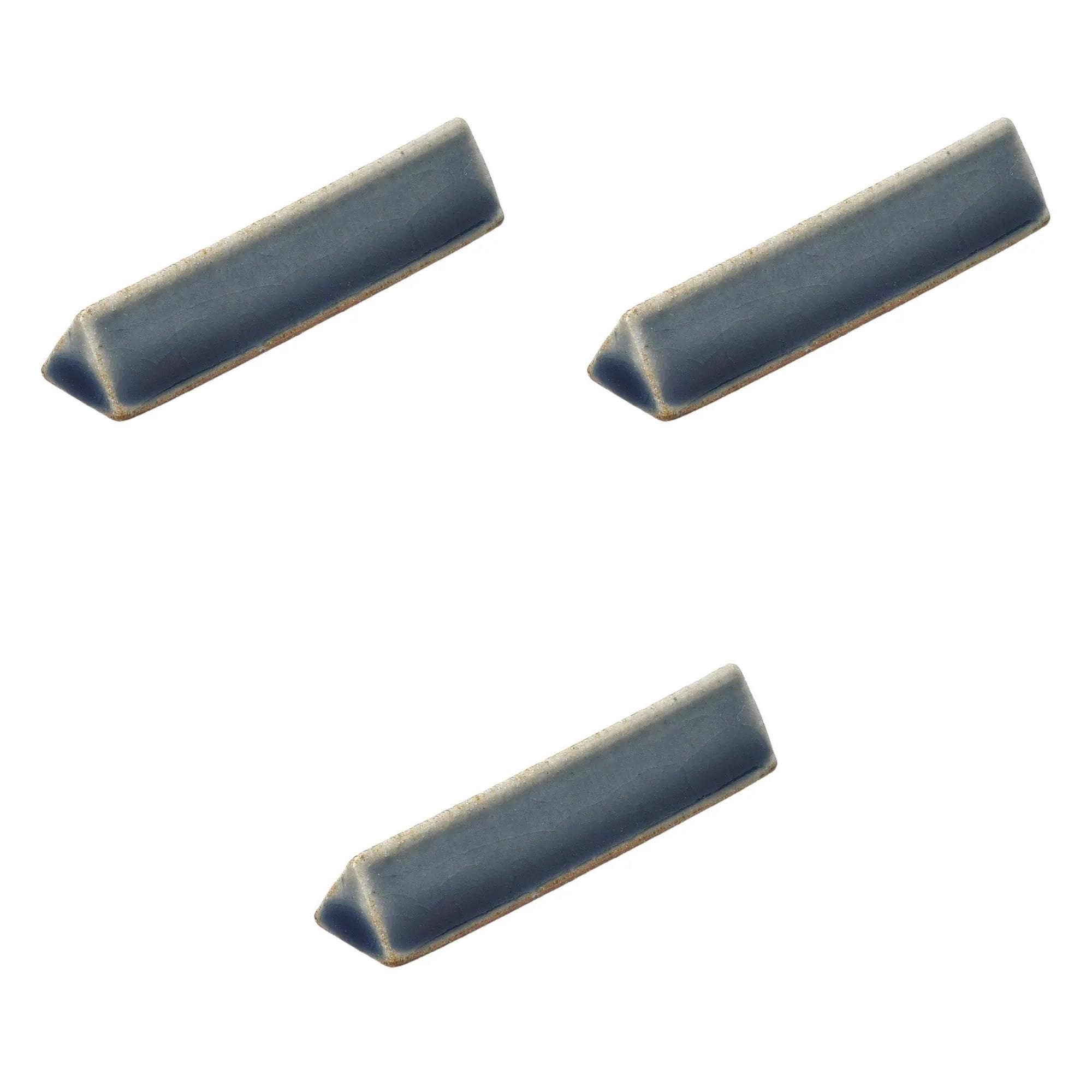 

Set of 3 Yomogi Indigo Triangle Small x 1 x 1 Chopstick Rests by Setomonohonpo Rests, [5.5 cm]