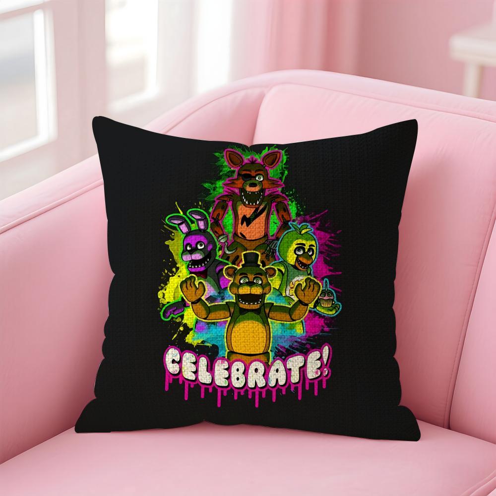 

FFive NightsS At Freddys Cushion Cover Natural Linen Pillow Case DoubleSided Print Decorative Sofa Pillowcase Home Decor Gift 30x30cm