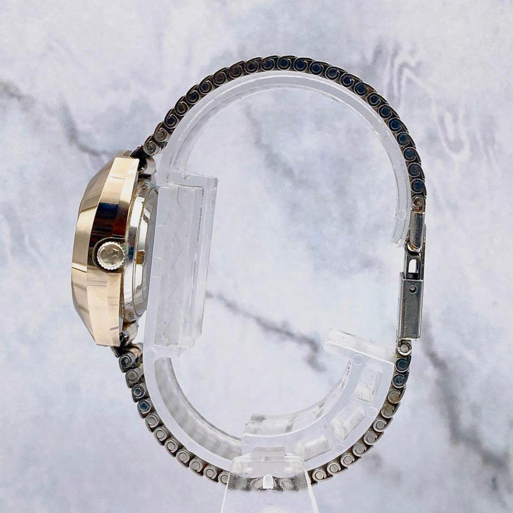 Used Working Item Good Condition RADO BALBOA Cut Glass Hard Metal Case Automatic Watch Ladies Rado Balboa Combination Bracelet SS Gold Silver