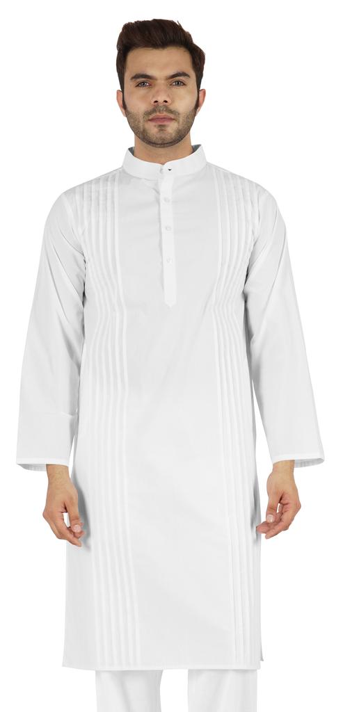Atasi Cotton Kurta Solid Ethnic- Festive Long Shirt W  Pintuck Traditional Indian Wear For