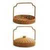 Fruit Bread Basket Tabletop Rustic Vegetables Food with Handle Serving Tray for Restaurant Baking Kitchen Counter Camping Picnic