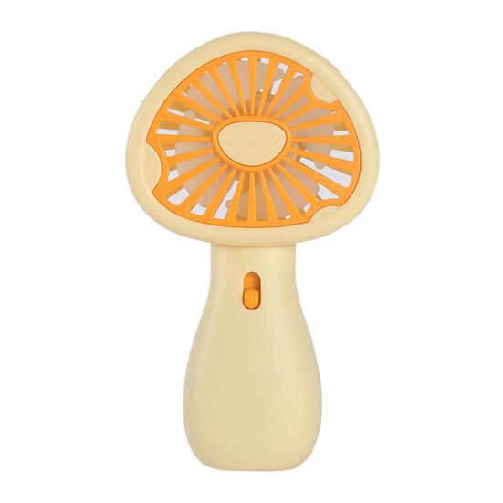

Small Handheld Fan Dual-Use Portable Fan USB Rechargeable Desk Fan Cute Mushroom Shape Personal Cooling Fan for Travel Office Home Gifts оранжевый