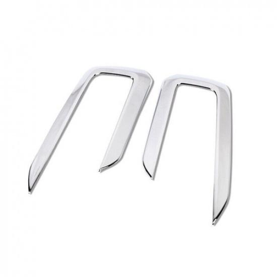 For Volvo XC40 19-22 Chrome Exterior Front Fog Light Lamp Frame Cover Trim 2PCS