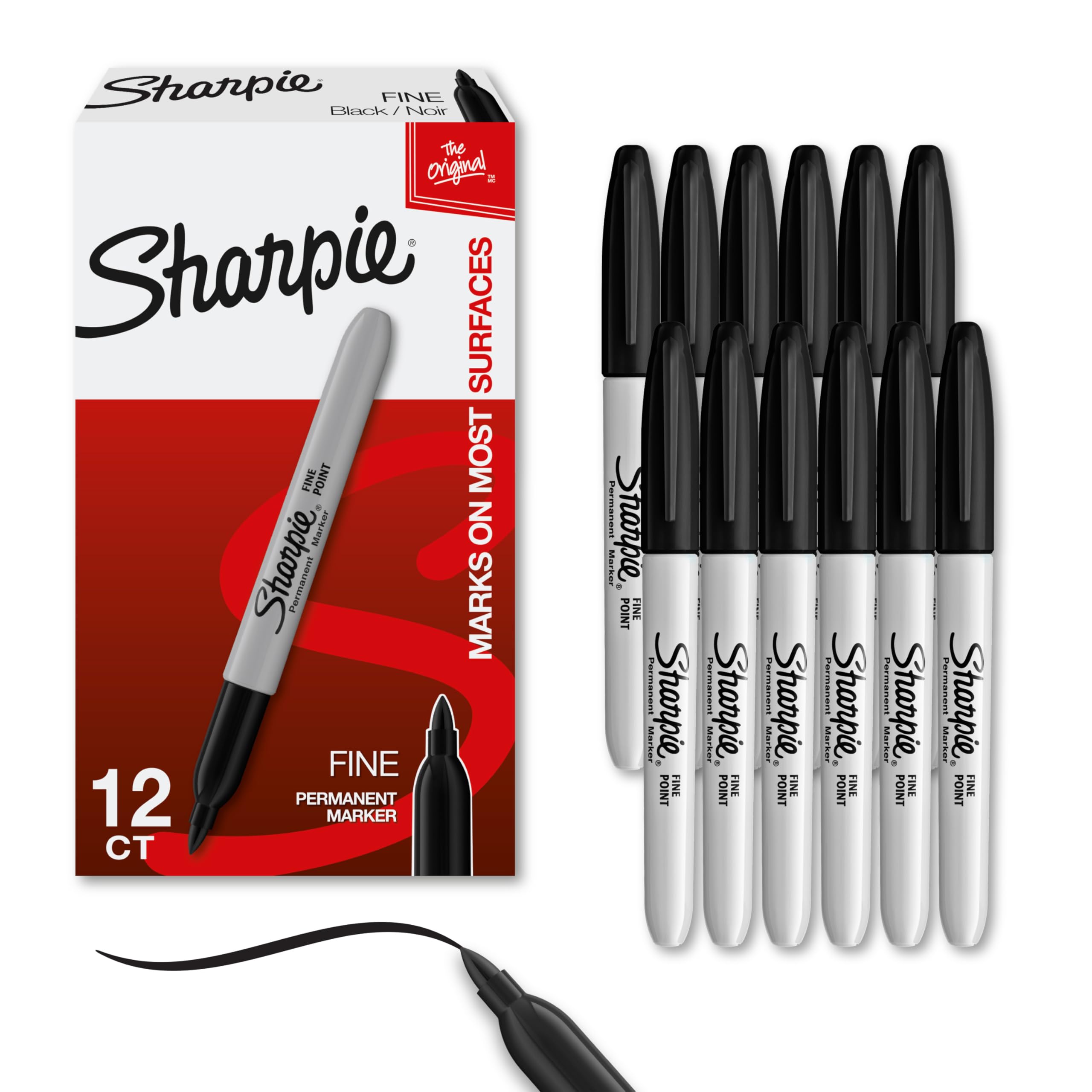 

Sharpie Ultimate Collection of Fine Point Markers and Extra Fine Point Pens, 12-Count чёрный