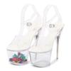 Nightclub High Heels Glowing Sandals Women's Shoes Catwalk Pole Dance Shoes Crystal Bottom LFD