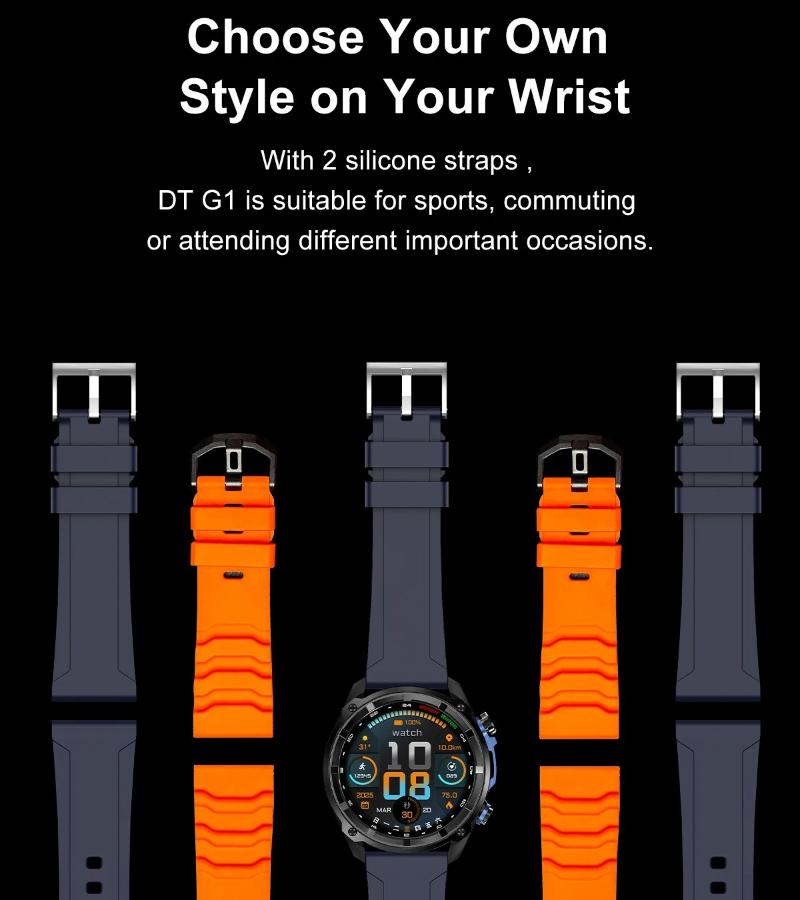 New Built in Real GPS HD Smart Watch Men Outdoor Altimeter 1000mAh Battery 4GB Memory 10ATM Waterproof Bluetooth Call Sport Fitness Fashion Smartwatch