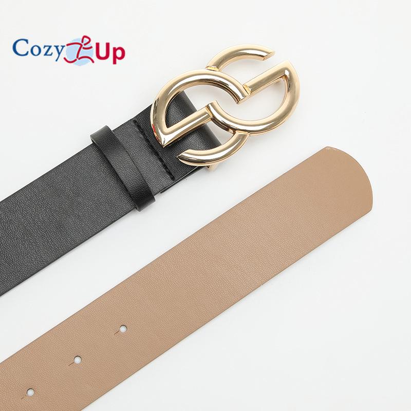 Metal Buckle Simple Casual Decoration Jeans Belt Double G Retro Dress Belt Women
