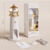 Lighthouse Moon Lamp Projector, LED Night Light with Remote Control, Lunar Projection, Adjustable Brightness, Timer, and Bluetooth Speaker for