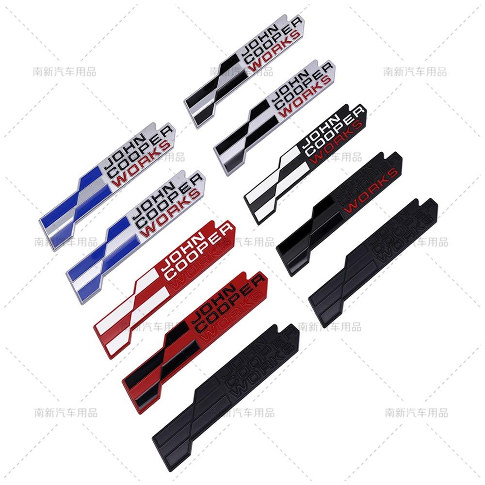 3D Metal NEW JCW Front Grille Badge Rear Trunk Emblem Sticker For MI-NI Cooper S R59 R60 R56 R58 F56 Countryman Clubman
