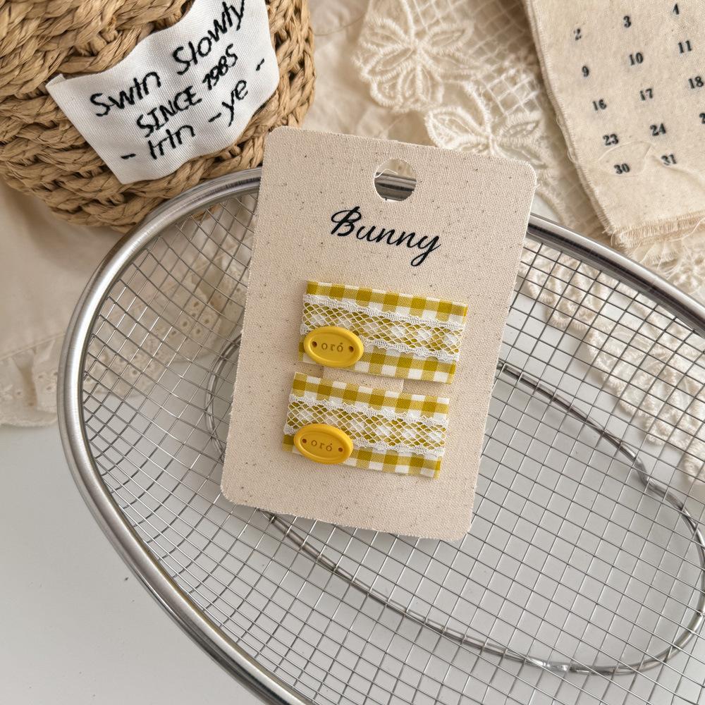 Cartoon Cute Rabbit Hair Clips Fabric Lace Children's BB Clips Hairpins for Baby Girls Kids Hair Accessories Headwear Hairgrips