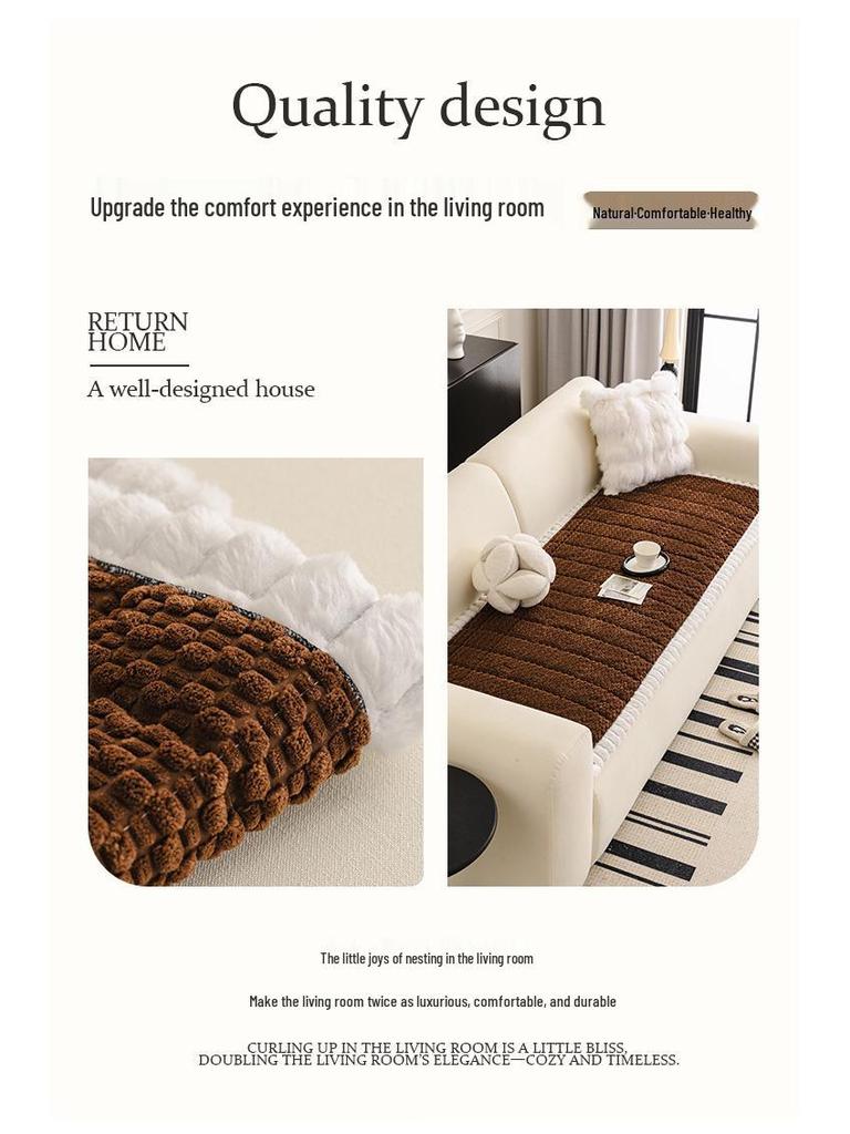 2026 Plush Anti-Slip Sofa Seat Cushion for Autumn/Winter Comfort