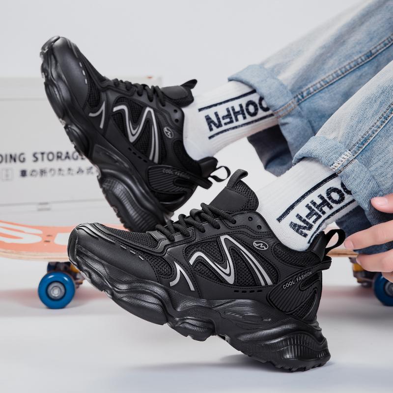 Fashion Non-Slip Comfortable Gym Training Shoes Men's Breathable Mesh Running Shoes Lightweight Athletic Sneakers Casual Walking Shoes