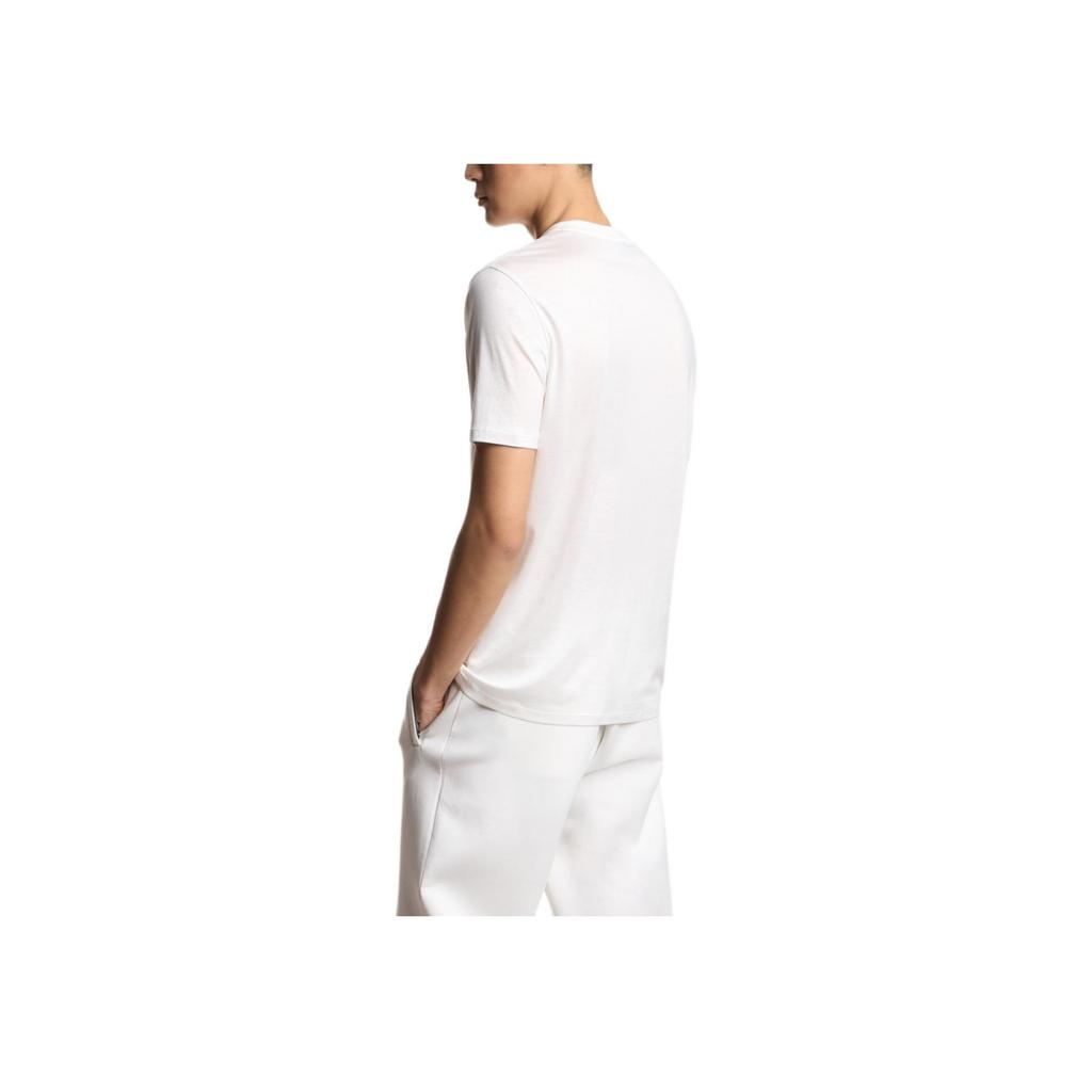 Emporio Armani Lycra Blend Knitted 3D Embroidered Crew Neck Short Sleeve T-Shirt Men tops EM004592-AF13747-U0003