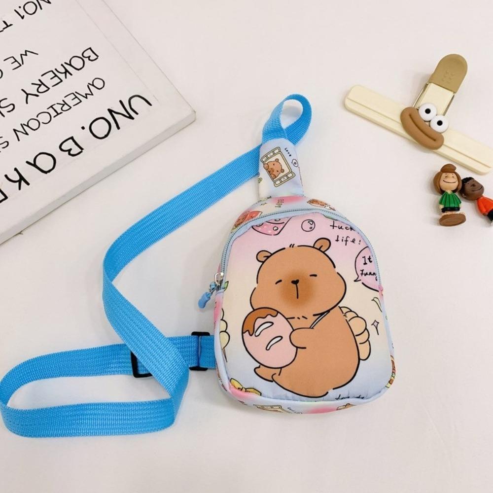 Large Capcity Capybara Chest Bag Portable Kids Crossbody Bag Cartoon Cartoon Shoulder Bag  Children