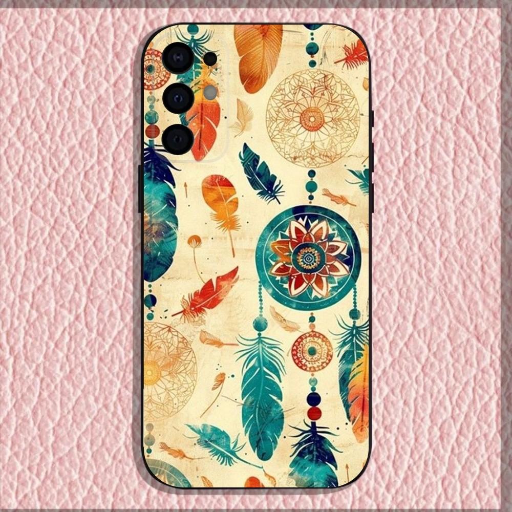 

Dreamcatcher Feather Phone Case For Samsung S25,S24,S21,S22,S23,S30,Ultra,S20,Plus,Fe,Lite,Note,10,9,5G Black Cover Samsung S21 s305G