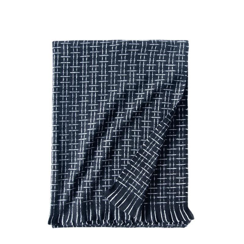 Autumn and winter scarf 2025 new striped plaid printing imitation cashmere scarf women's hot-selling warm shawl