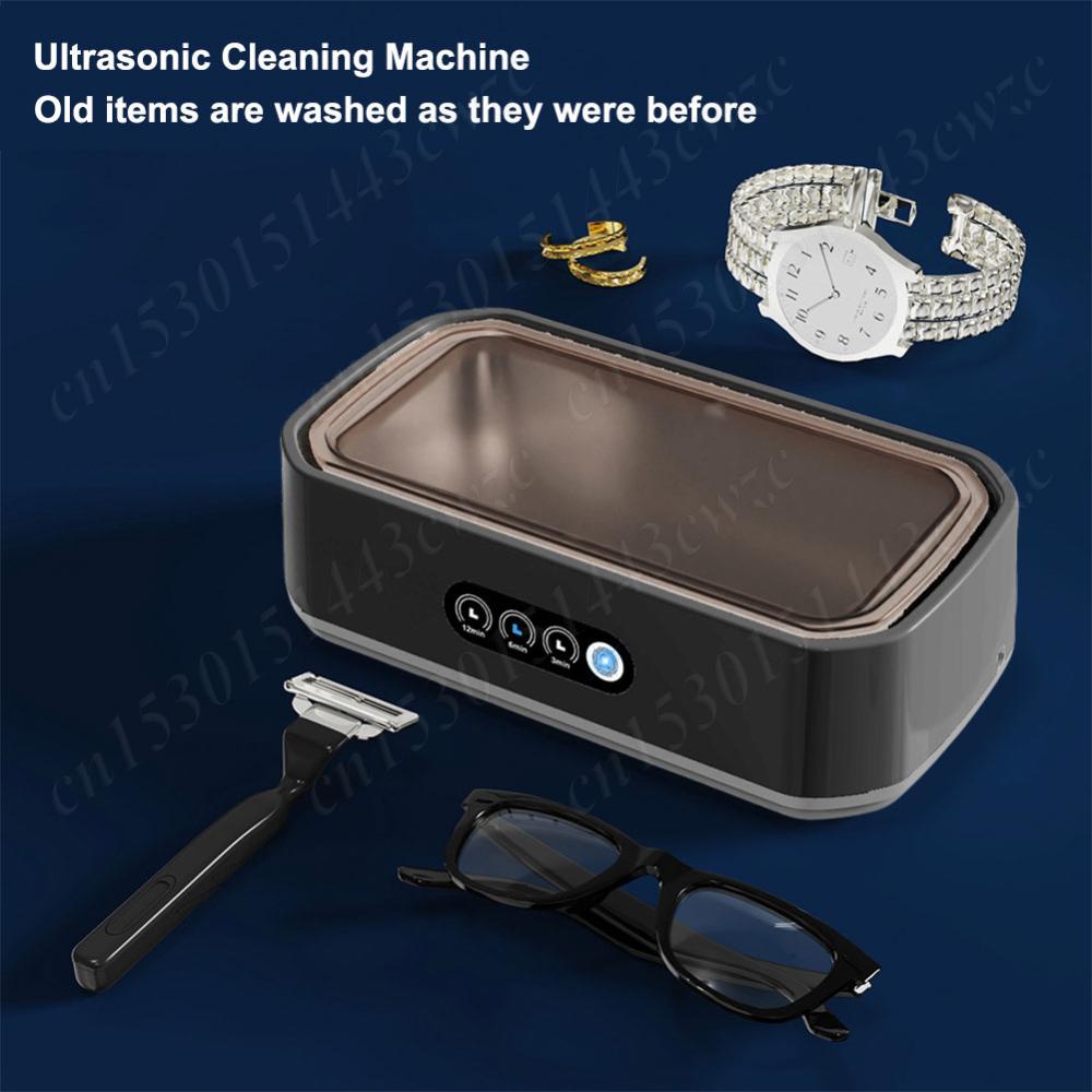 Ultrasonic Glasses Cleaner 650ML Ultrasonic Cleaner Machine Eyeglasses Cleaning Machine for Eyeglasses Rings Necklaces Dentures