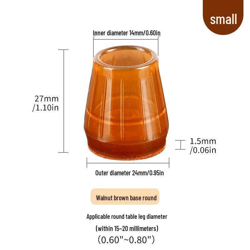 Silicone Chair Leg Covers with Felt Pads - Furniture Protection and Noise Reduction