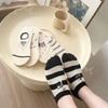 Invisible Puppy Striped Cartoon Boat Socks Summer Women's Style Breathable Short Socks College Style Casual Cotton Socks