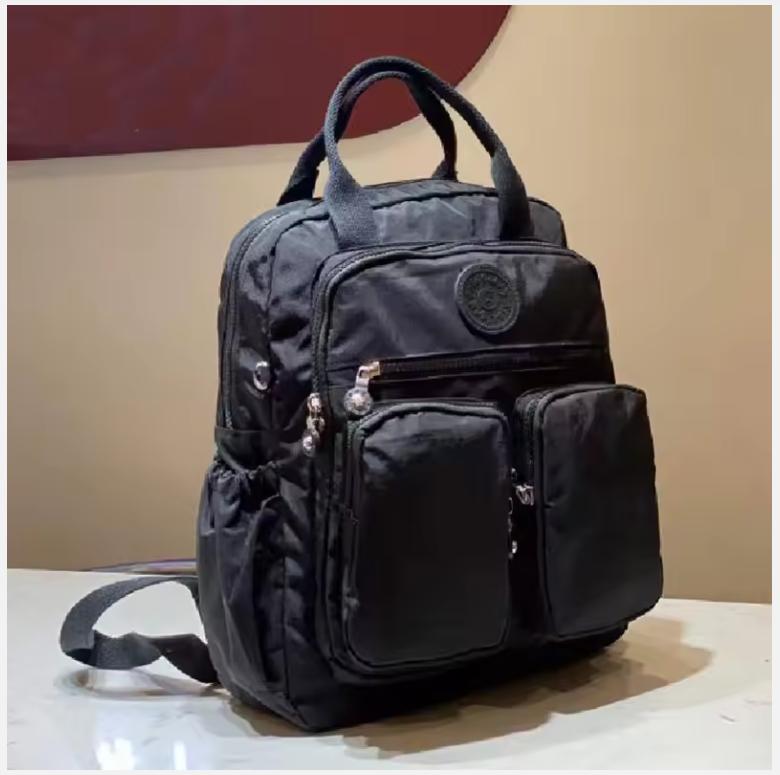 Fashion Woman Backpack Waterproof Nylon Soft Handle Solid Multi-pocket Travel Zipper Feminina School Bags Laptop Backpack