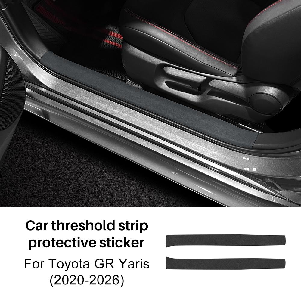 For Toyota GR Yaris 2020 2021 2022 2023 2024 2025 2026 Premium Suede Step Guards Sticker Threshold Door Anti Scratch Protector. 1Pair Suede
