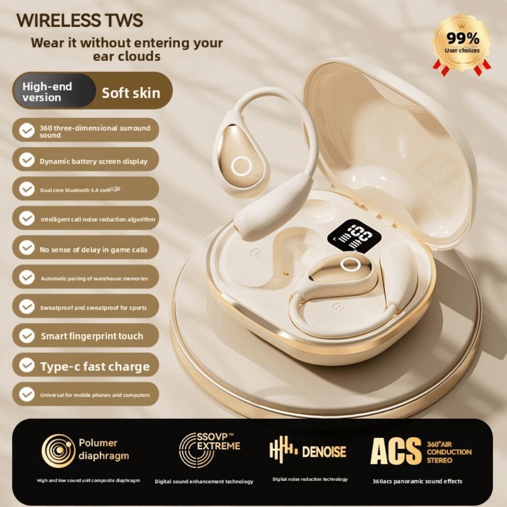 Hanging Ear Type Wireless Bluetooth Earphones Stereo Sports Earphones Game Earbuds  Universal