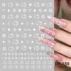 Nail Art Sticker, New Year'S Red Laser Red French Bow Atmosphere Adhesive 3D Nail Sticker
