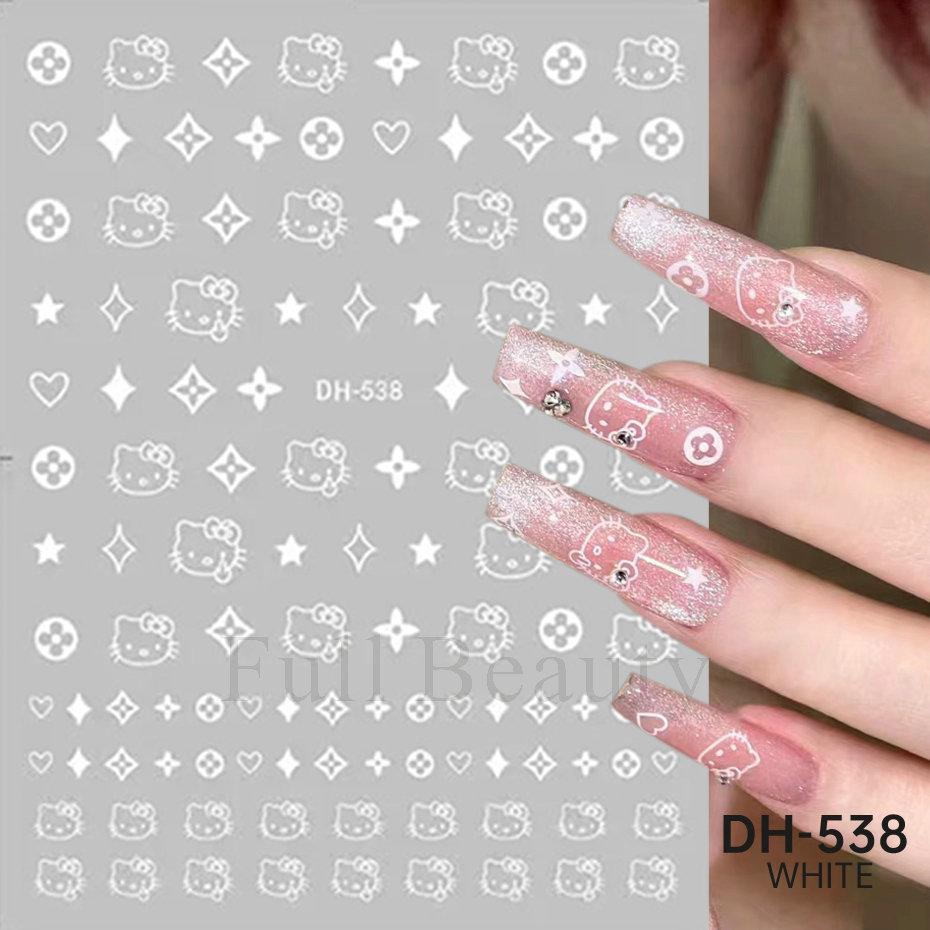 Nail Art Sticker, New Year'S Red Laser Red French Bow Atmosphere Adhesive 3D Nail Sticker