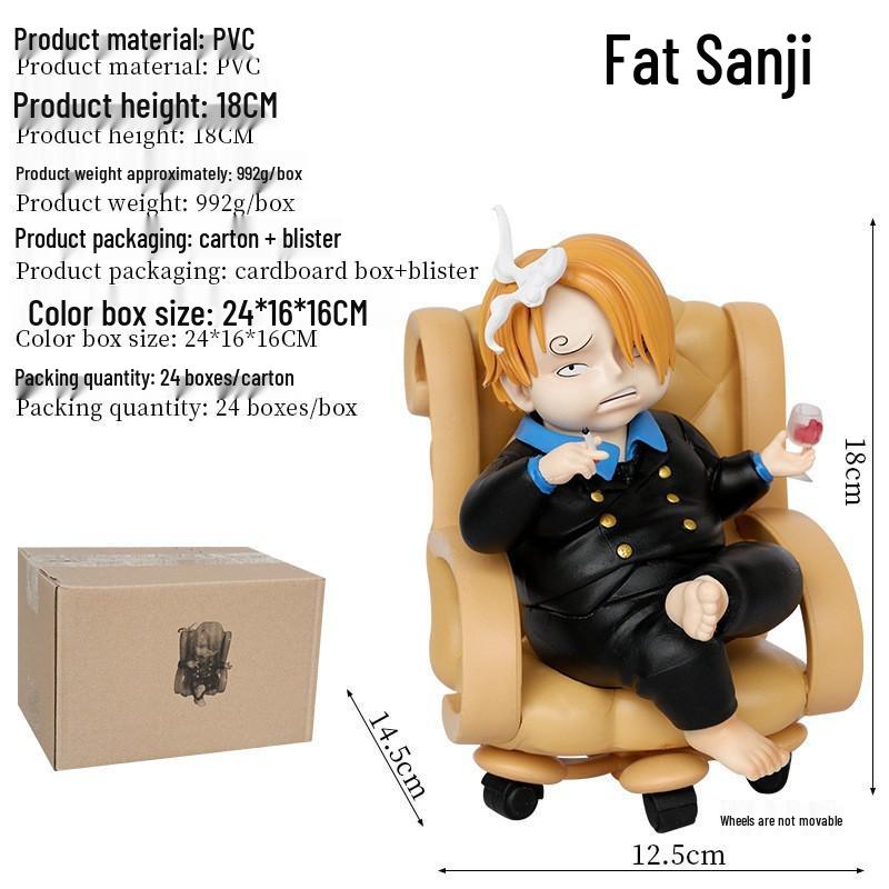 

One Piece Zoro & Sanji Figure: Sitting Pose with Wine Gourd Ornament