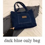 Casual Literary Women's Denim Shoulder Bags Large Capacity Ladies Travel Shopping Bag Simple Female Girls Book Tote Handbags