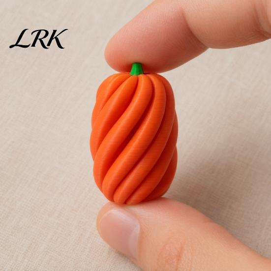 Halloween Pumpkin Decoration 3D Printed Ornament, Portable Decompression Toy, Spiral Rotation Design Toy Stress Relief Puzzle Model for Kids