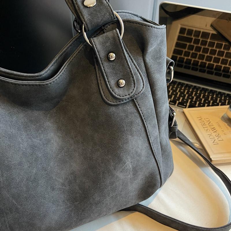 Ladies' Soft Leather Handbag, Multi-pocket Shoulder and Crossbody Bag, Fashionable Large-capacity Daily Handbag