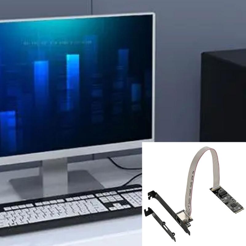 5G BM key to PCIe Networking Card RTL8126 Chip Gigabits Ethernets PCIE Networking Card 10/100/2500/5000Mbps