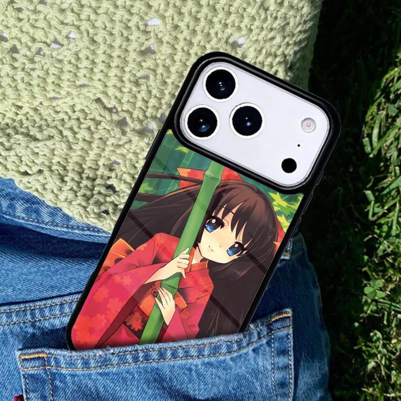 Süßes Kawaii Japanisches Mädchen Manga Handyhülle Cover für IPhone 11 12 13 14 15 16e 17 Pro Max Hülle für IPhone 17 Air