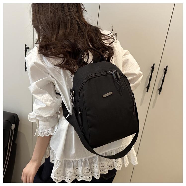 Lightweight Polyester Backpack Large Capacity Commute Travel Bag Multi Carry Style Shoulder Handbag for Women