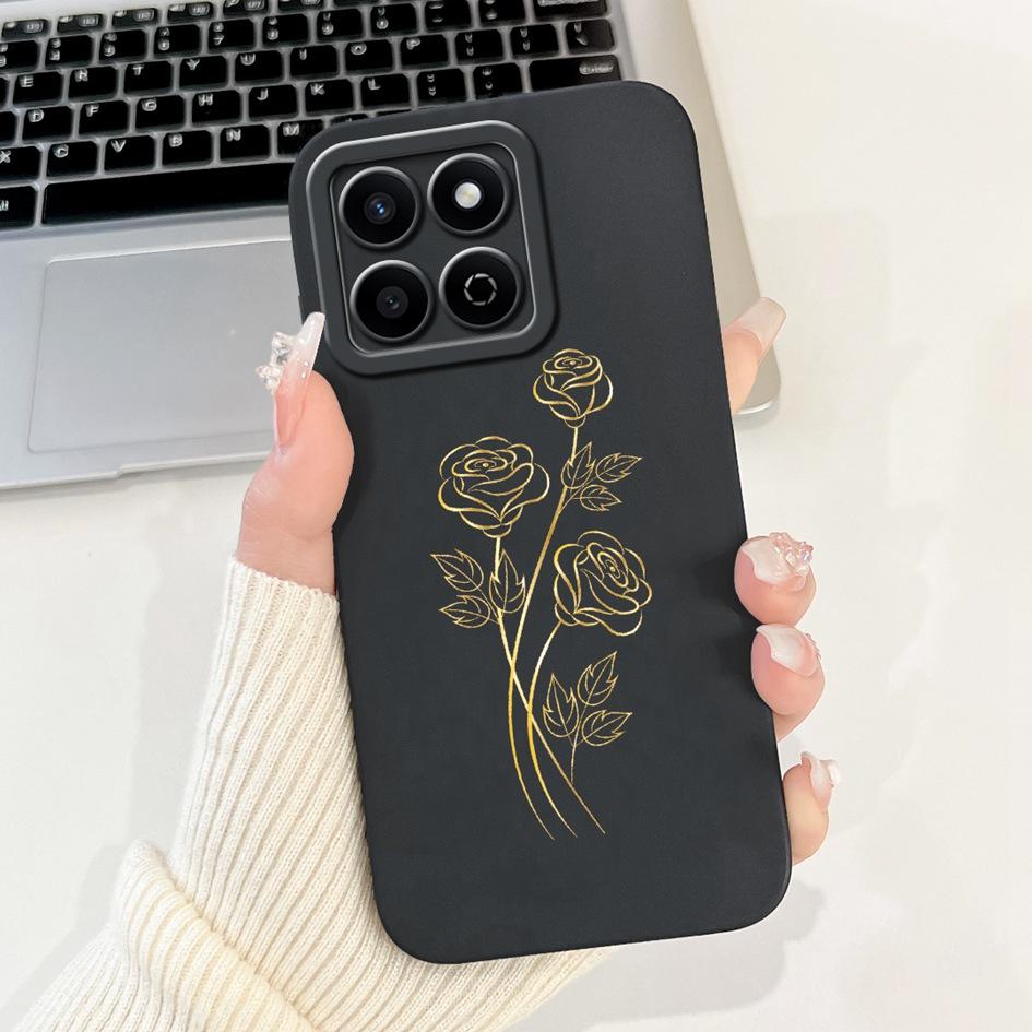 For Honor X7c 4G Case ALT-LX2 Shockproof Cover Sweet Girls Love Heart Soft Liquid Silicone Phone Cases For Honor 200 Smart Coque