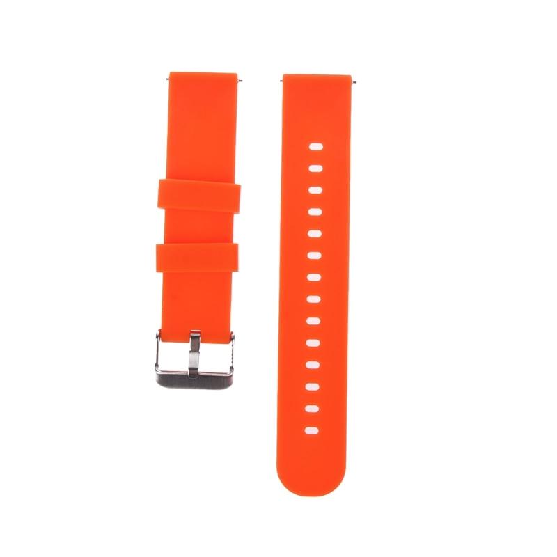 

Силиконовый ремешок 20/22 мм Мягкий быстросъемный браслет на запястье для Samsung Huami Huawei Garmin Xiaomi Смарт-часы Браслет Замена 20mm оранжевый