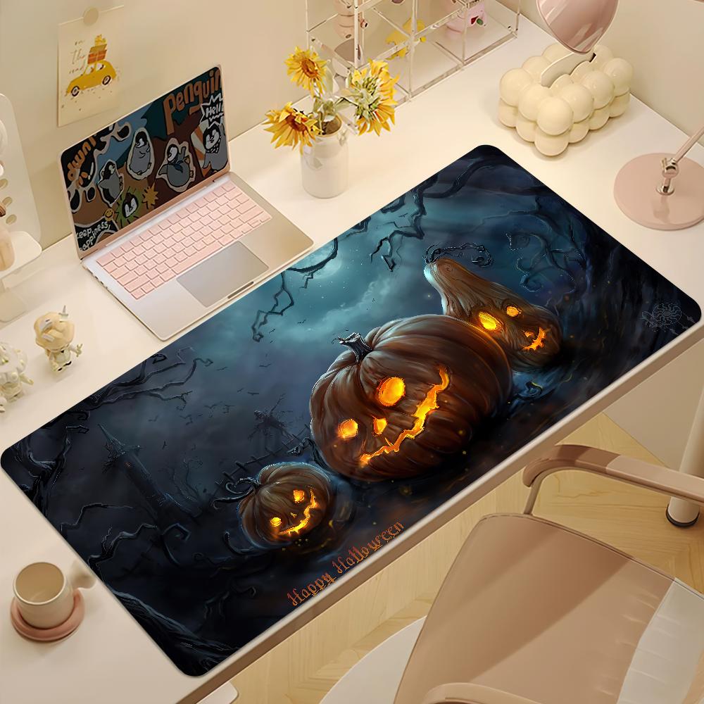 HHalloween Cute Pumpkin Mouse Pad Desk Mat Large NonSlip AntiFray Keyboard Ergonomic Office Rubber Pc Home Custom